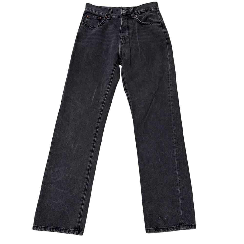 Zara Charcoal High Waist Straight Leg Jeans Size 29
